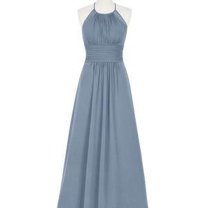 Dusty Blue Azazie Bridesmaids Dress - Regina